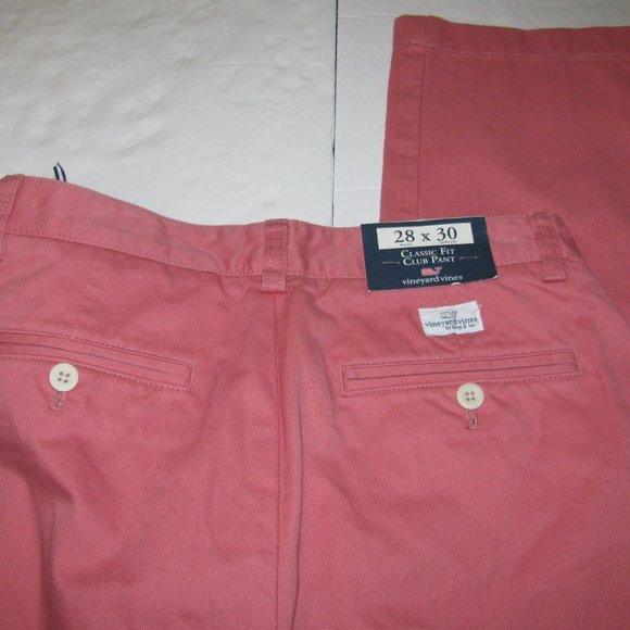 BNWT Vineyard Vines Club Pants 28x30 Rhubarb Pink - Picture 3 of 4